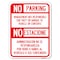 Signmission No Parking Management Not Responsible for Theft or Damage to Vehicle or Contents, A-1824-23709 A-1824-23709 - alternate 1